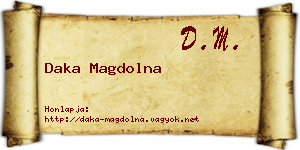 Daka Magdolna névjegykártya